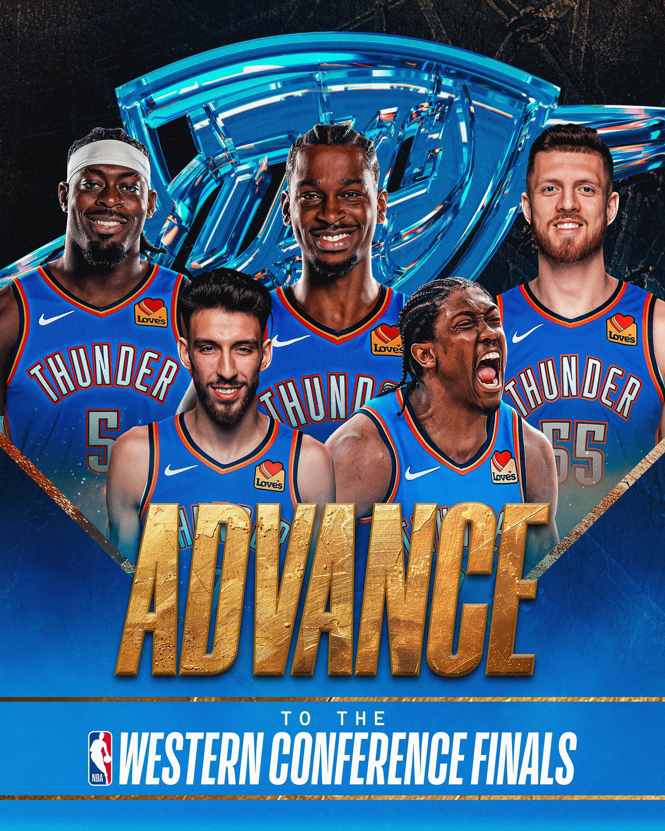 雷霆抢七大胜掘金准备迎接今年新王的诞生吧！nba ​​​
