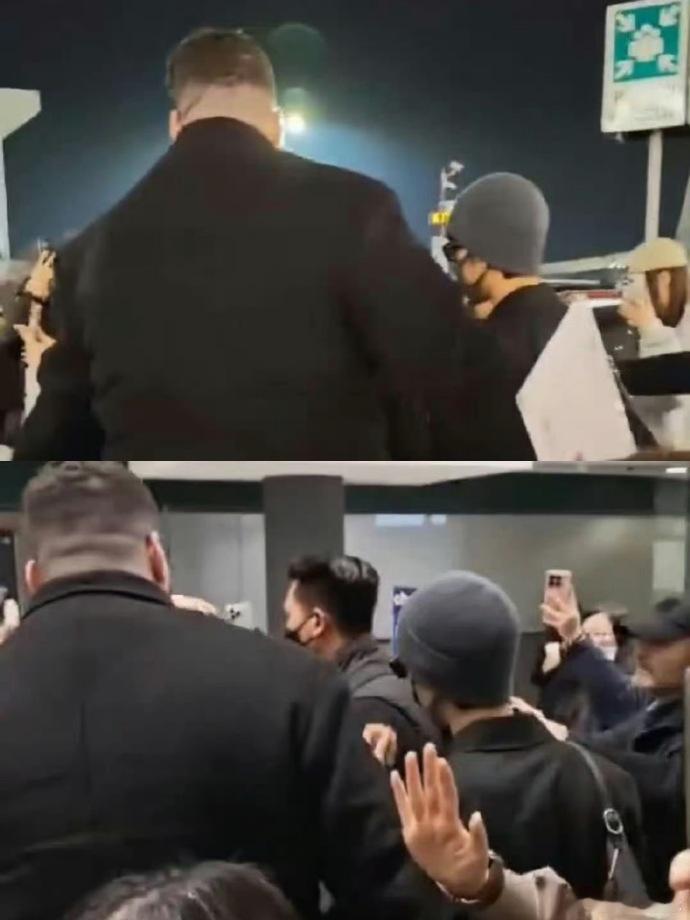 肖战保镖最萌体型差Duang大的保镖瘦小的肖战 肖战保镖最萌体型差，Duang大