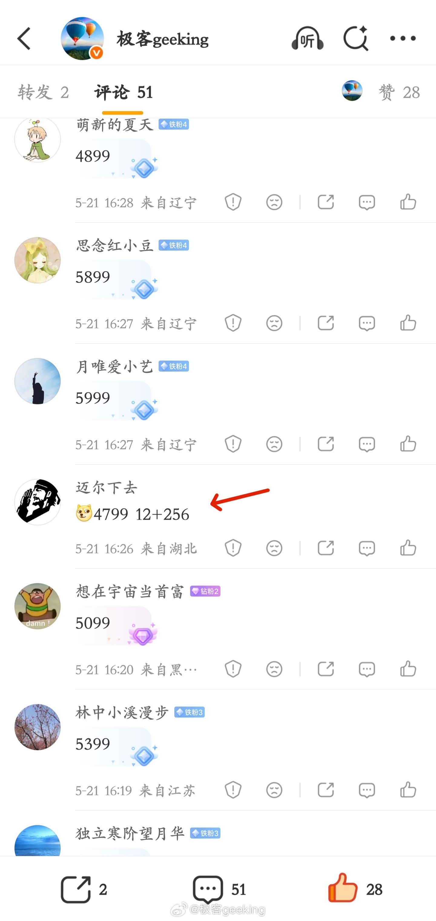 🎉恭喜这两位小伙伴儿率先猜中小米17 Max 的起售价格，稍后给发大红包🧧奖