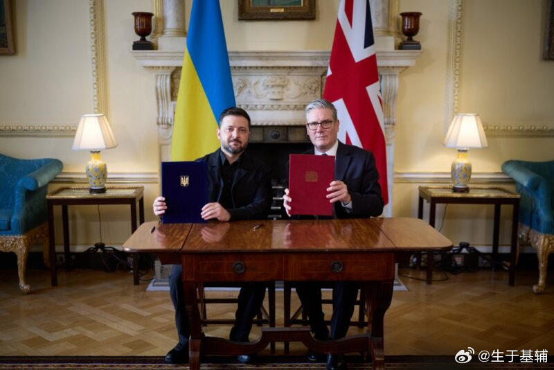 【乌英未来数年战略伙伴关系声明签署】网页链接乌克兰总统泽连斯基与英国首相斯塔默在