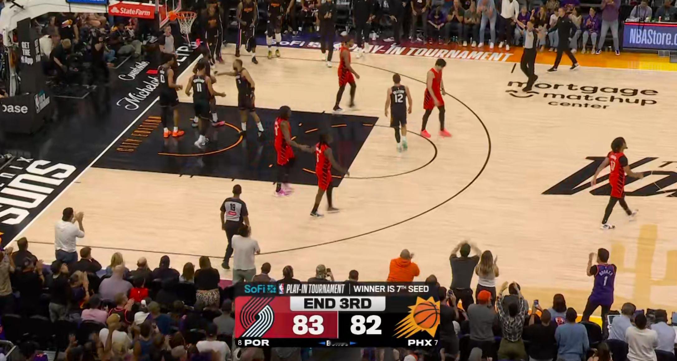 这边也激烈啊，太阳追上来了，只差1分进入第四节。 