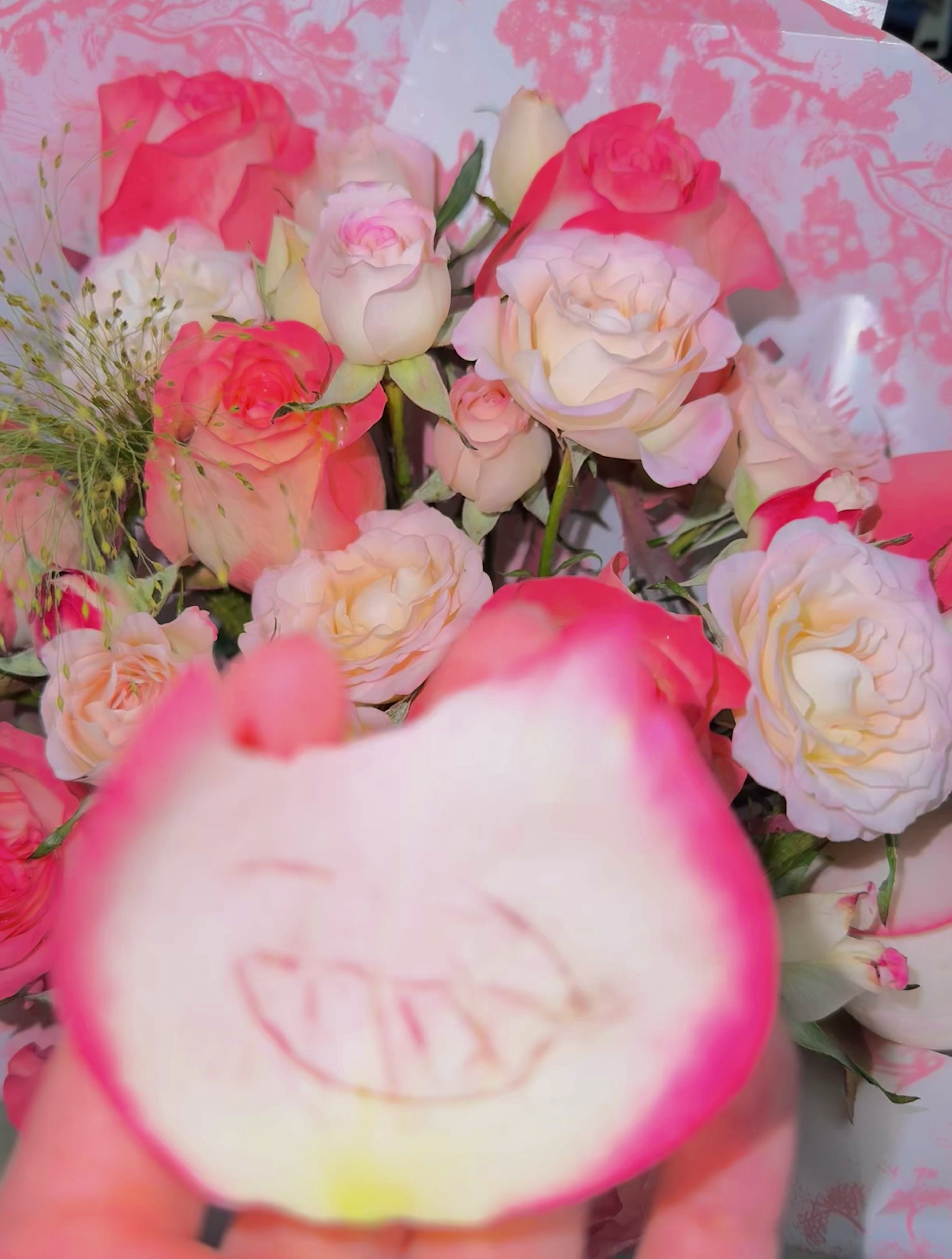 爱你老公，我一直都喜欢粉色的花