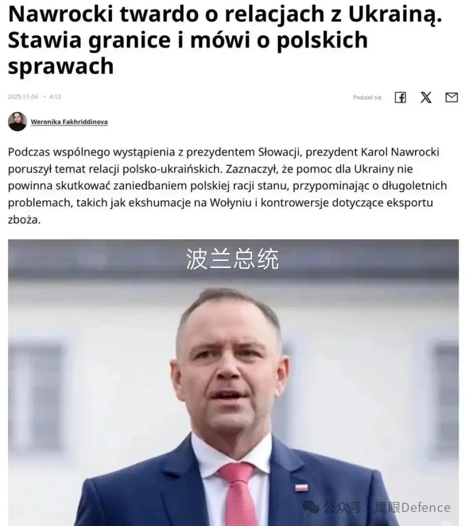 烽火问鼎计划 在与斯洛伐克总统佩列格里尼会晤的时候，波兰总统纳夫罗茨基公开批评乌