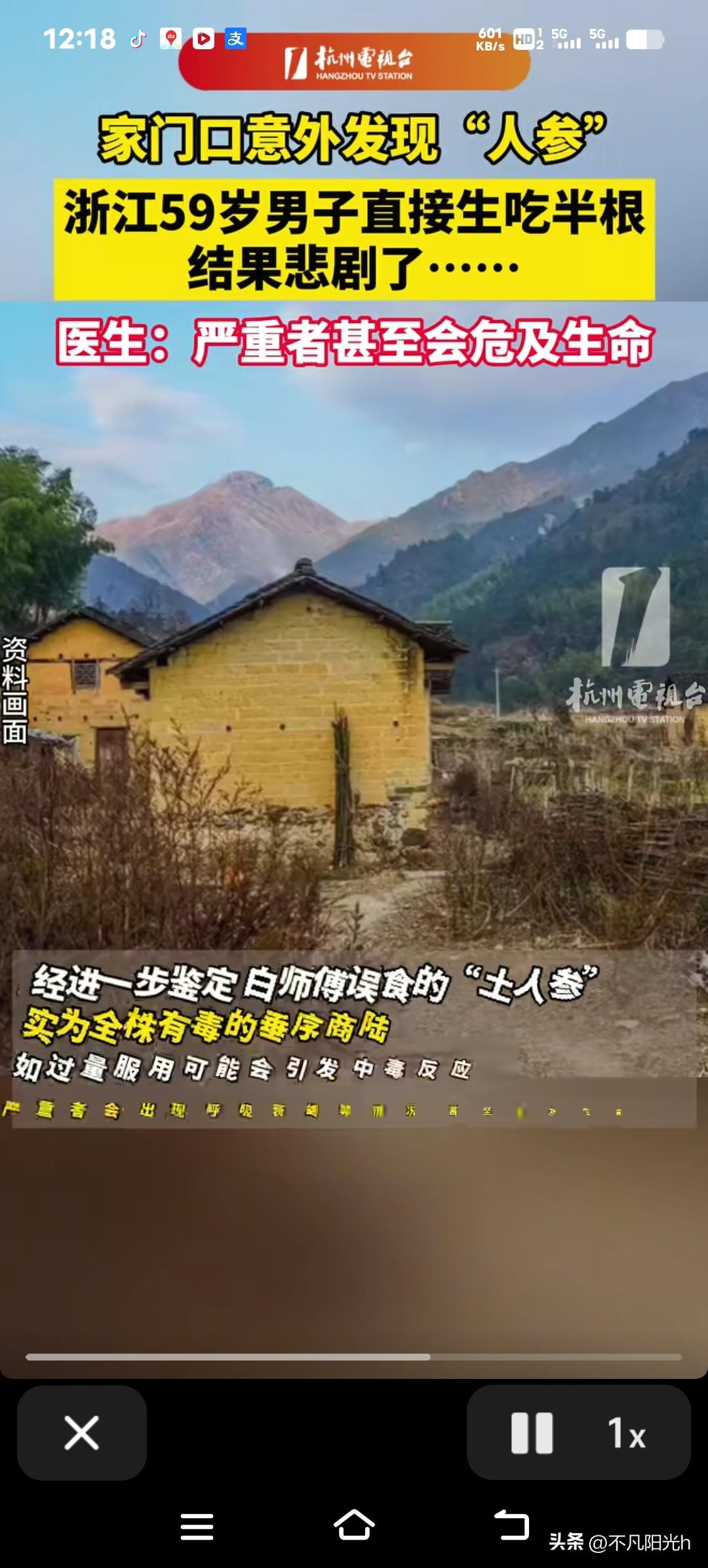 小区楼下遛弯刨到“人参”？59岁老张当场啃半根，两小时后浑身抽到手抖，差点丢了半