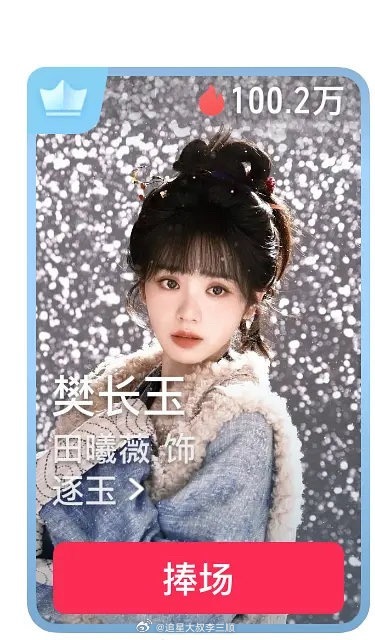 田曦薇樊长玉成为2026首个🫘单日热度破百万女性角色