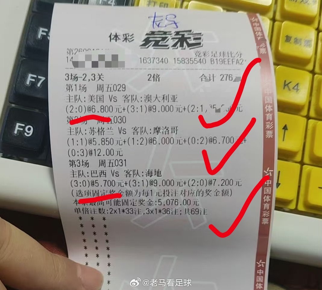 全红，这就是实力，比分中2巴西vs海地美国vs澳大利亚苏格兰vs摩洛哥
