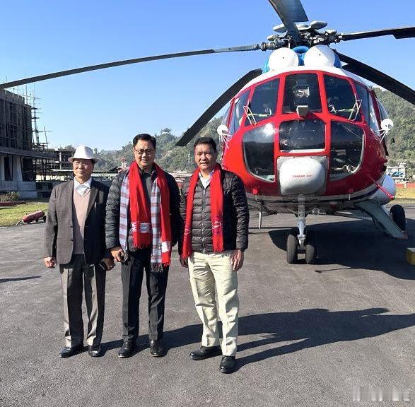 1 月5日，藏南伪阿邦首席部长白玛康卓、副首席部长梅恩和伪阿邦议员到藏南上苏班西