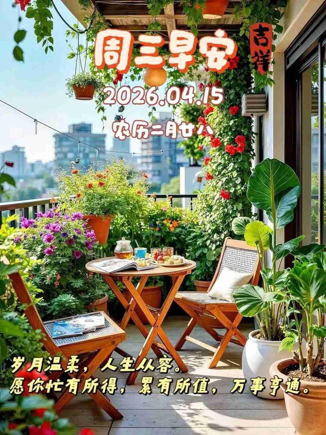 我的今日状态：😁轻松愉快
我这里的天气：☀️晴天