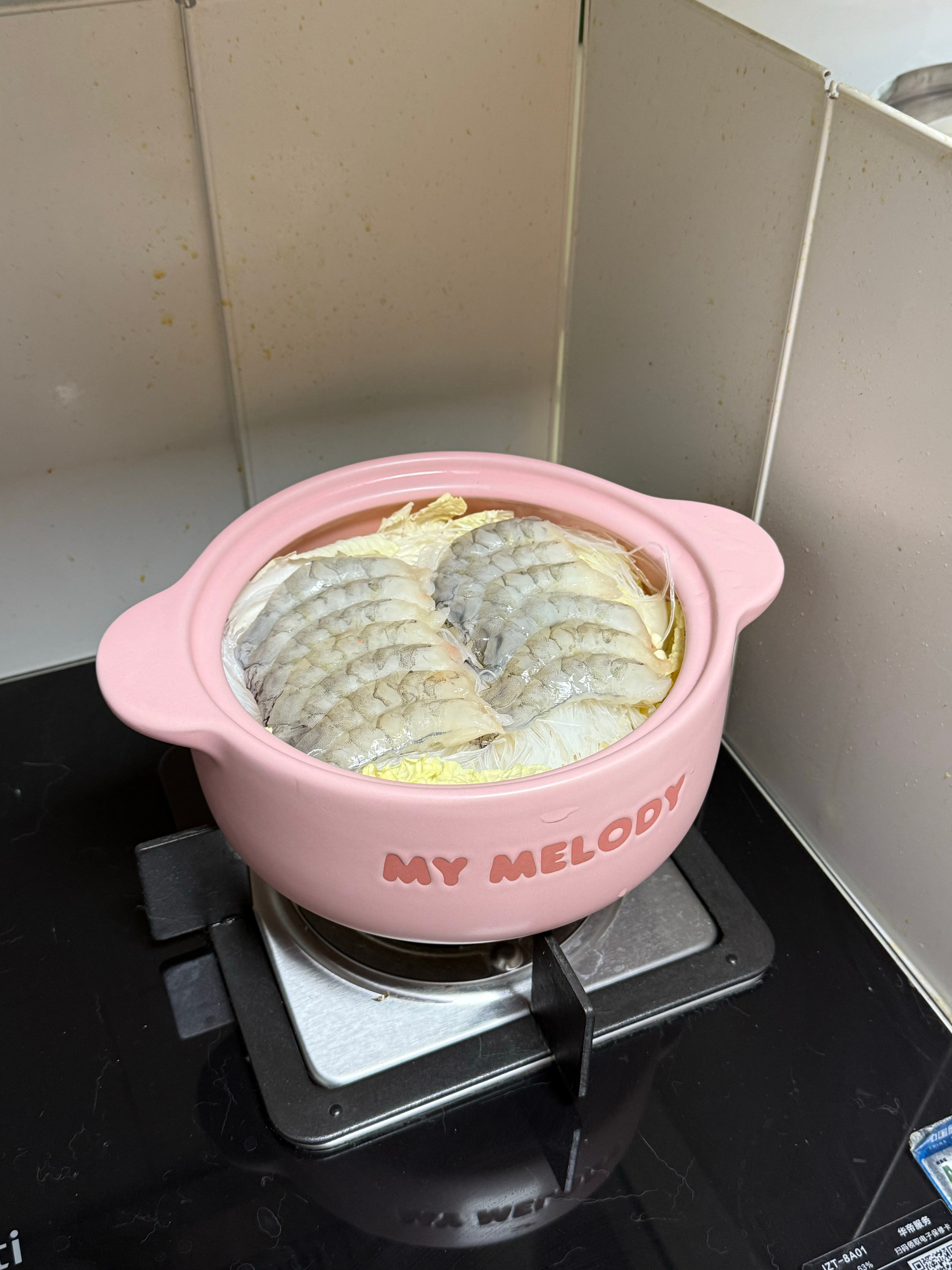 今天做了超大一盆蒜蓉虾煲[干饭人]能能食堂 ​​​