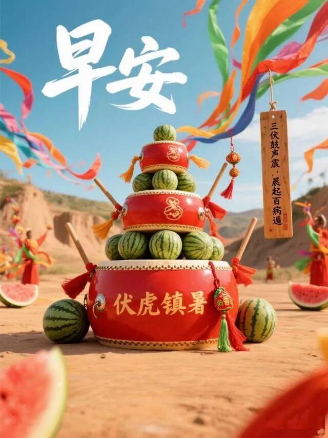 入伏天，递祝福。亲情升温，友情惬意。生活轻松有亲人关爱，家庭兴旺福临门，人生辉煌