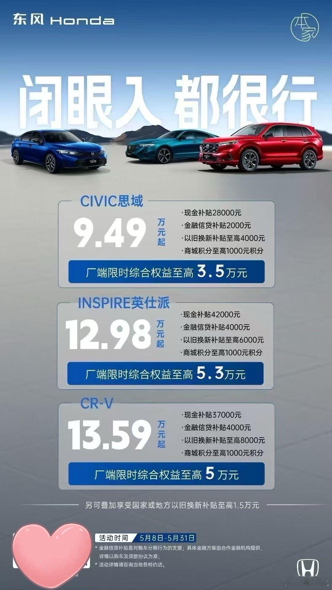 思域和CR-V这价格也算是一降到底了汽车销量 ​​​