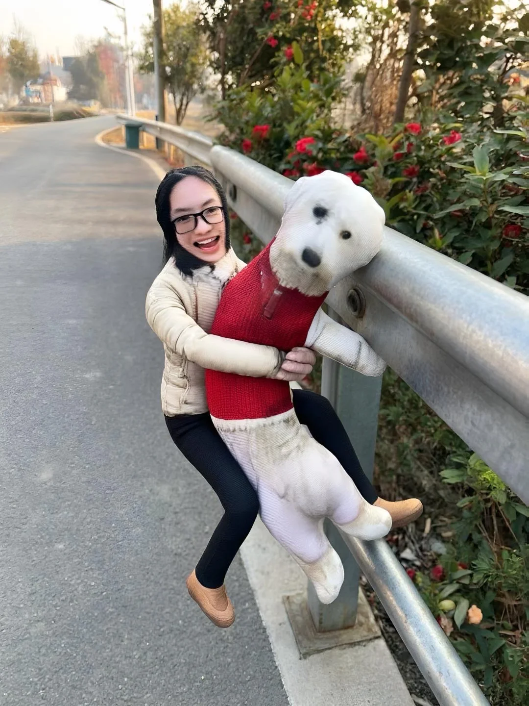 在降温之前给孩子钩了围巾🧣