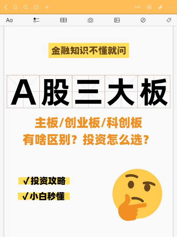 主板/创业板/科创板 三大板对比+投资攻略