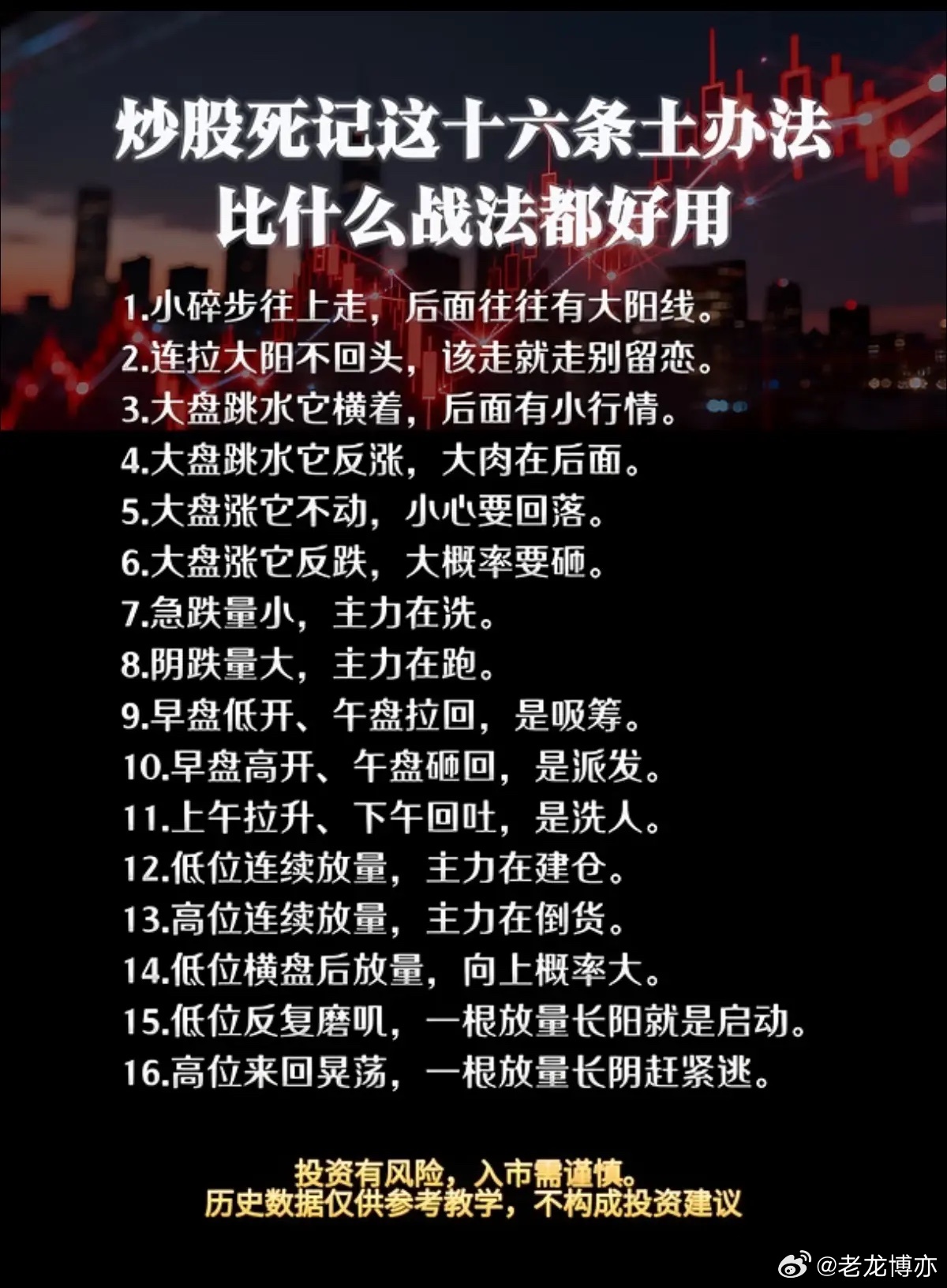 16条民间炒股实用口诀：比起花哨战法，朴素盘感更能守住收益打开财经平台，各式各样