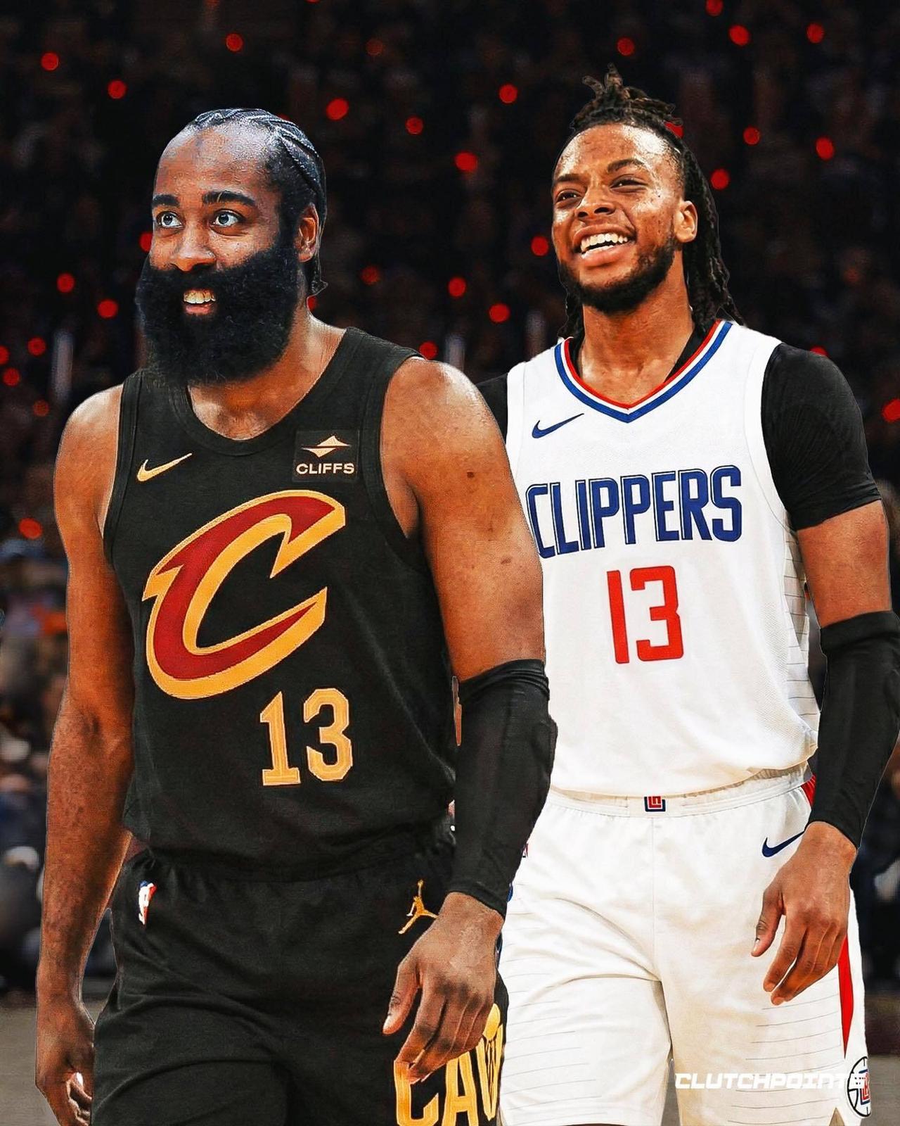 东西部两支球队互换各自的首发控卫！账面看各取所需是双赢，骑士就拼这两年，哈登加入