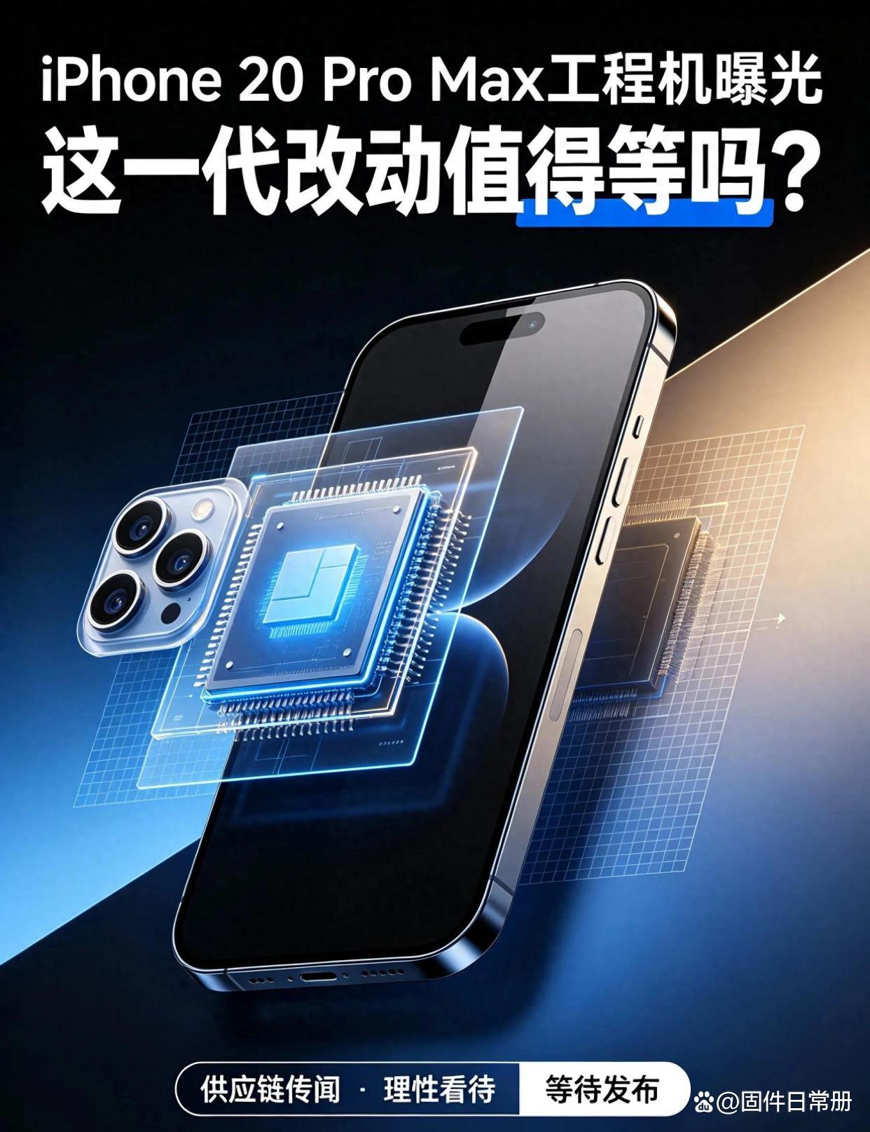 iPhone 20 Pro Max工程机曝光：窄边框与制程升级，这一代改动到底值