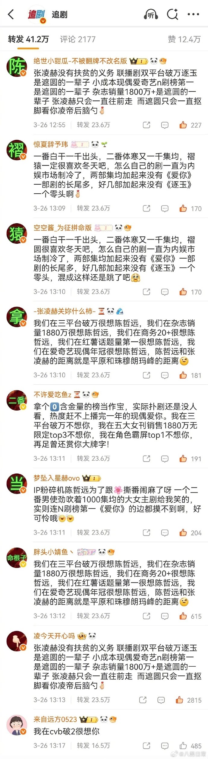 张凌赫粉丝给陈哲远排字，这是怎么了 