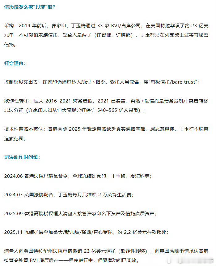 满头白发我差点没认出来是许家印个人财产被没收，家族信托和海外资产也被彻底封锁，忙