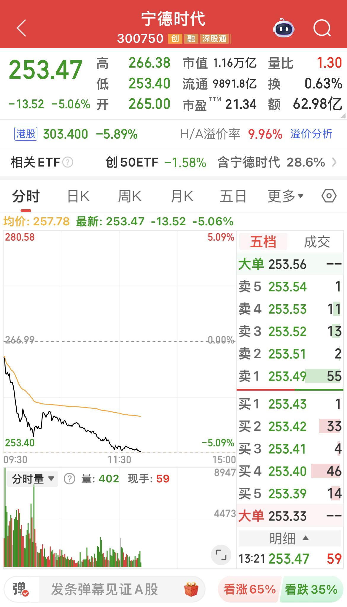 宁德时代把创业板拖下水！