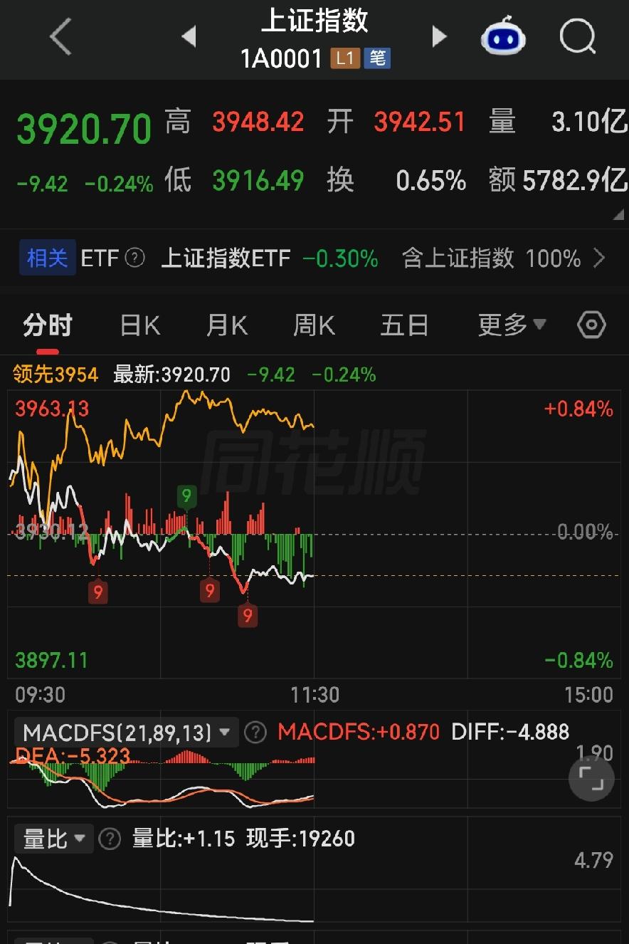 指数红红火火，为啥你的账户却在亏钱？今天的行情太讽刺！

各位朋友些，九点半一开