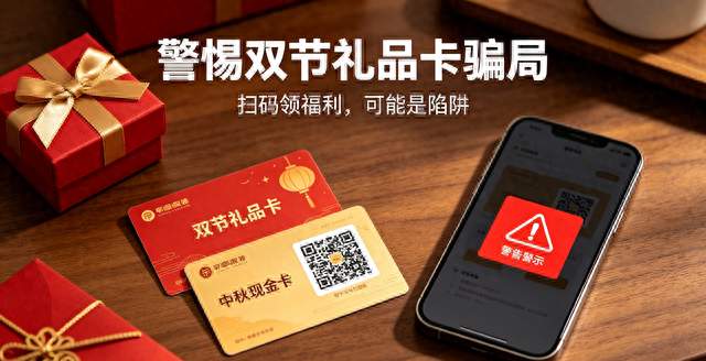 双节临近，这种“礼品卡”别乱扫！已有多人被骗，警方紧急提醒