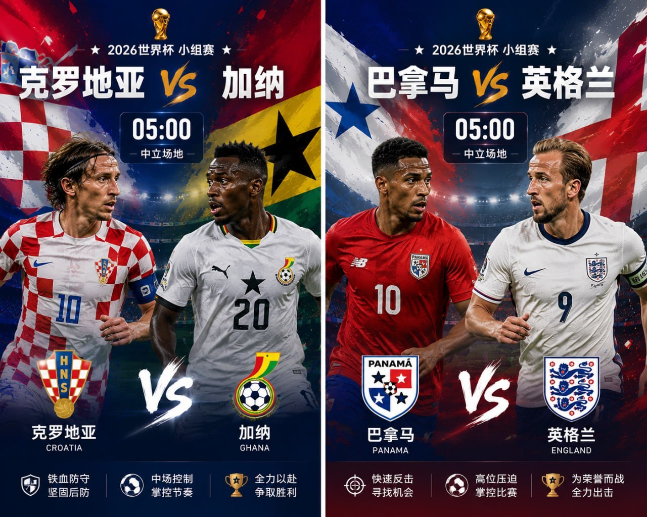 世界杯 05:00 克罗地亚(中) - 加纳克罗地亚经验丰富，传控稳定；加纳身体
