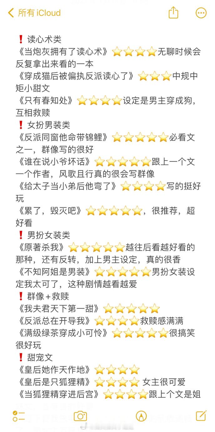 都是好看的高质量古言甜宠文～读心术➕女扮男装➕男扮女装➕救赎➕甜宠姐妹们挑自己喜