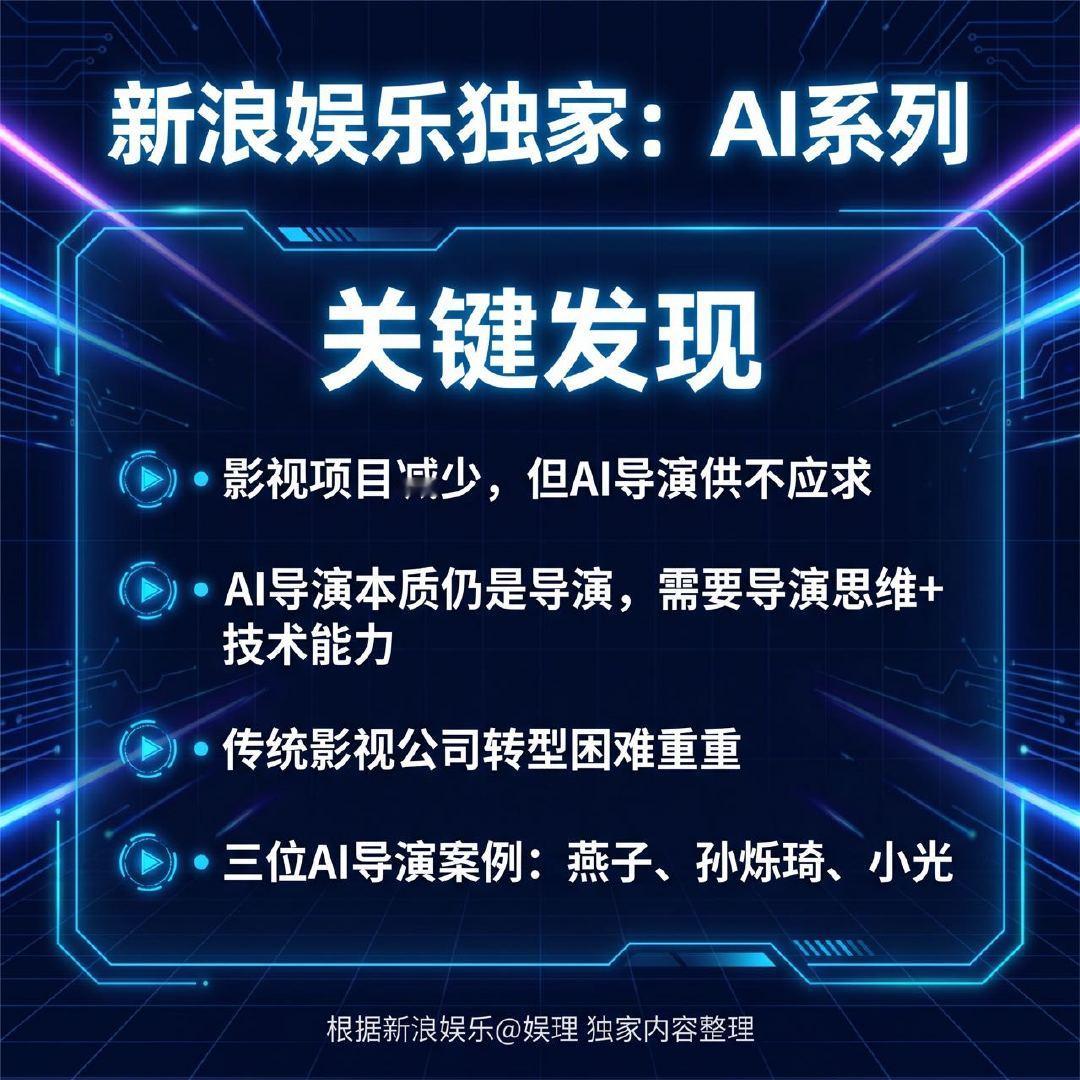 导演说观众反感的不是AI而是劣质内容 业内谈会被AI替代的传统影视岗位 AI广告