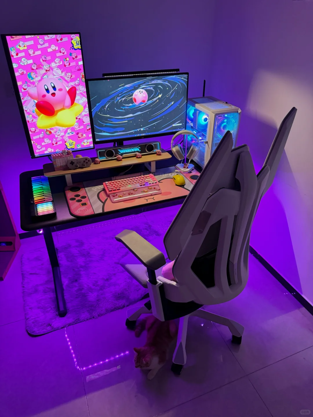 可爱星之卡比少女心桌搭⭐氛围感电竞房🎮