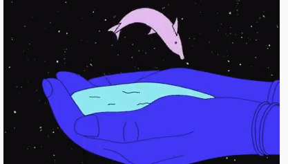 转粉色海豚，好运把握在手心   