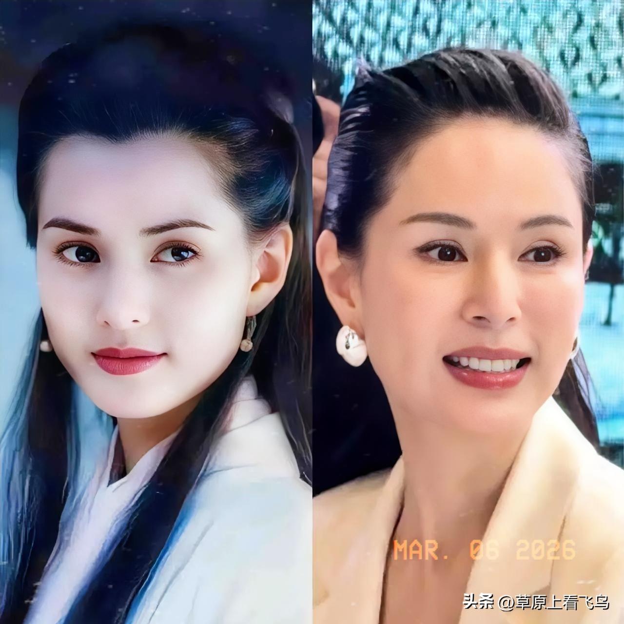 发现了没
李若彤有一个非常明显的变化
不是她的皮肤变白了，而是变得越来越年轻了。