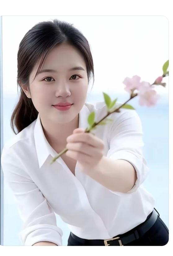 赞美女
美女二十刚出头；
面部水色嫩如浆；
含苞待放等情人；
手持花儿一小朵；