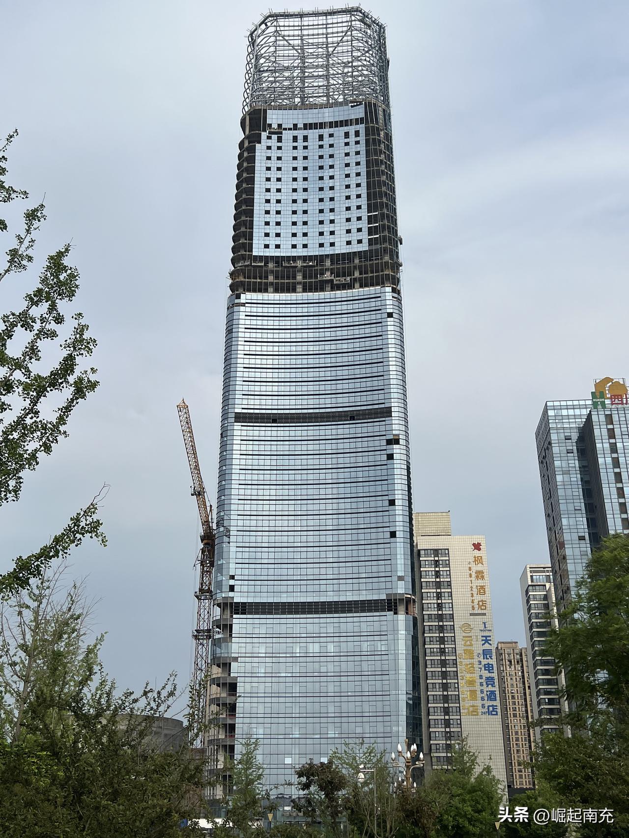 四川地级市第一高双子塔，南充238米最新进度（6月）