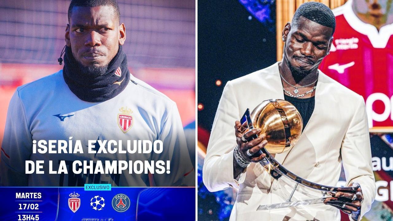 媒体报道，摩纳哥已将受伤的博格巴等人排除出了欧冠名单。
身价曾达到1亿的博格巴反