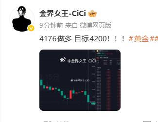 4176的多目前已经上涨至4180 斩获40点利润，进场的朋友记得做好护利！！黄