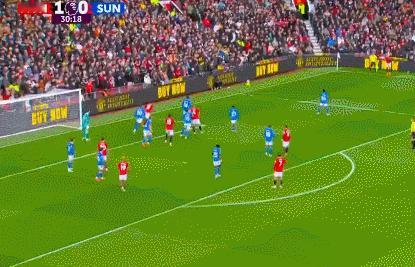 曼联vs桑德兰 2-0！达洛特界外球助攻，谢什科门前包抄，曼联扩大比分 ​​​