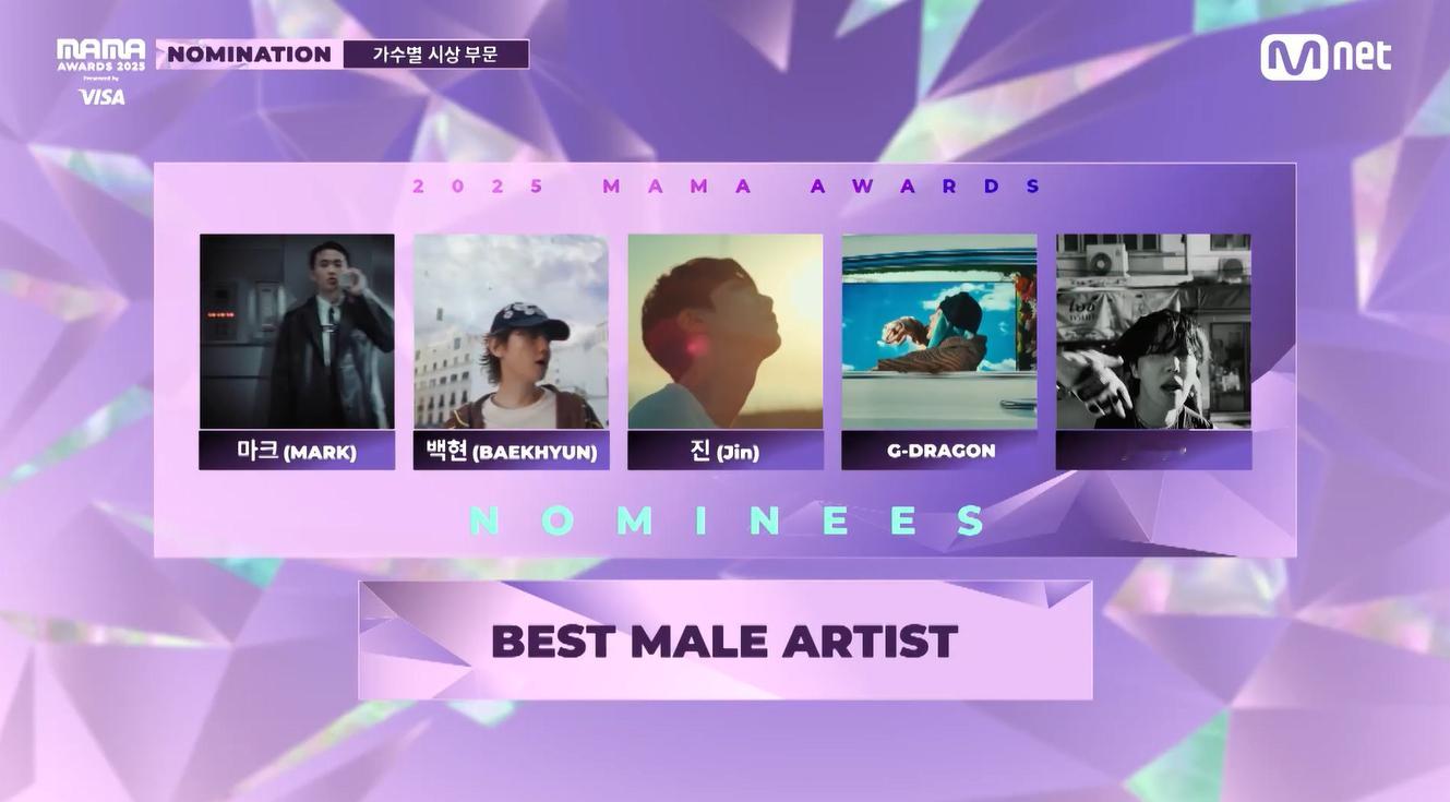 [2025MAMA] BEST MALE ARTIST 提名：李马克 / 边伯贤