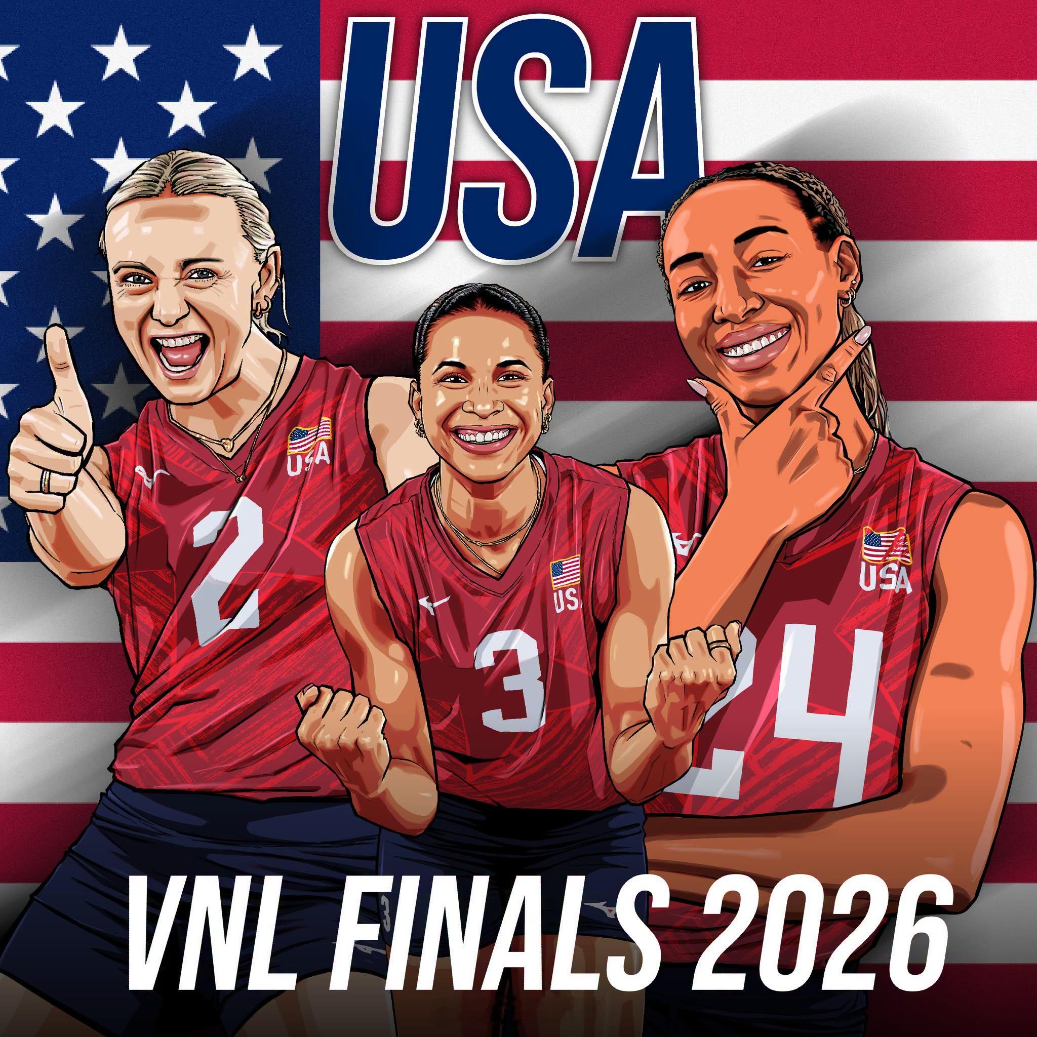 排球世界：“VNL2026 🎨🏐：年轻、渴望胜利、势不可挡。🇺🇸美国女排