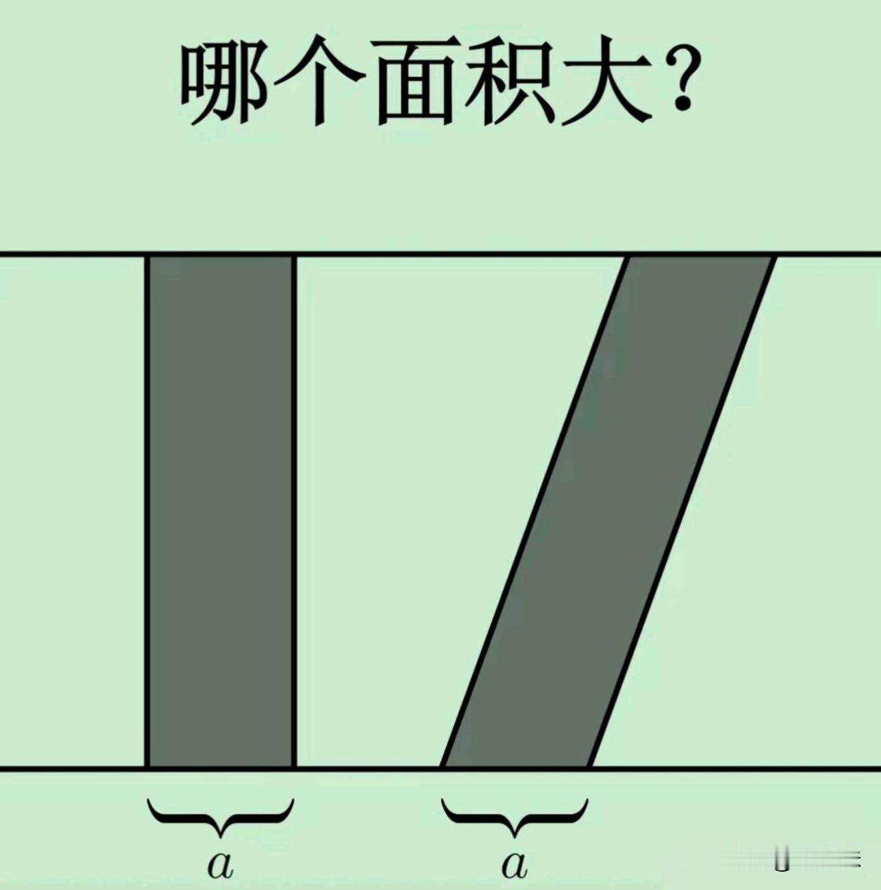 我觉得第一个面积大