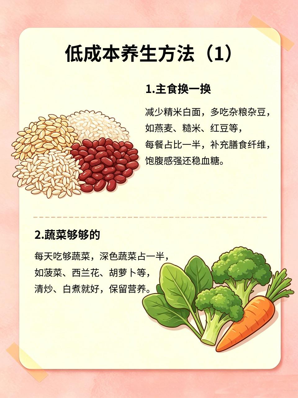 普通人不用花钱养生，日常吃对就赢了
很多人觉得养生要花大价钱买滋补品，其实不然。