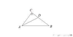中考数学必刷题，几何题：
如图所示，在直角△ABC中，∠C=90°，AD是∠BA