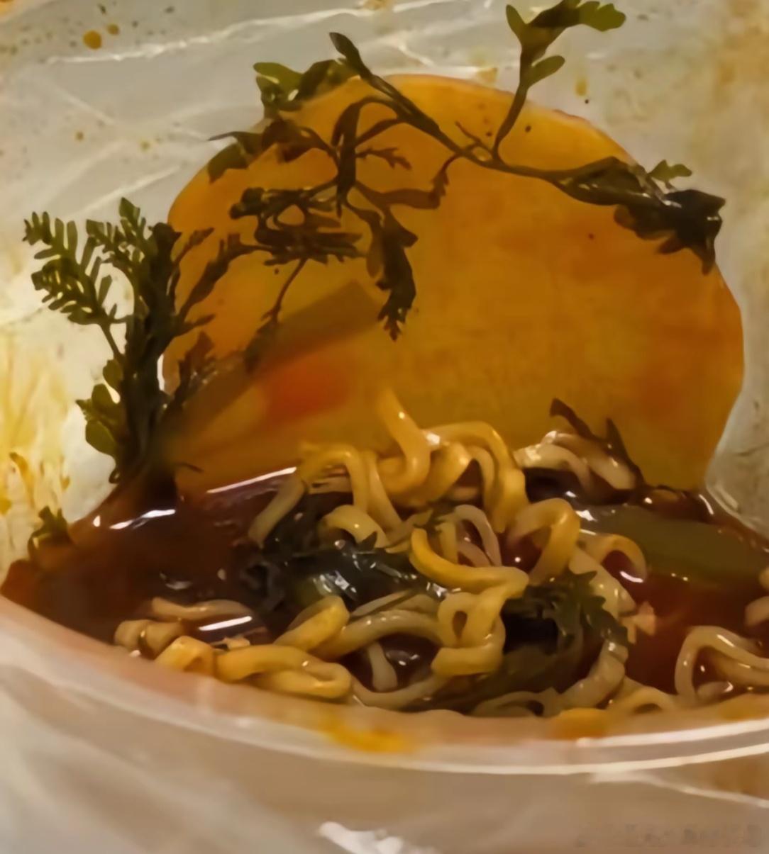 吃麻辣烫吃出氛围感了枯藤老树昏鸦辣椒香菜葱花夕阳西下 土豆片加豆芽[干饭人]校园