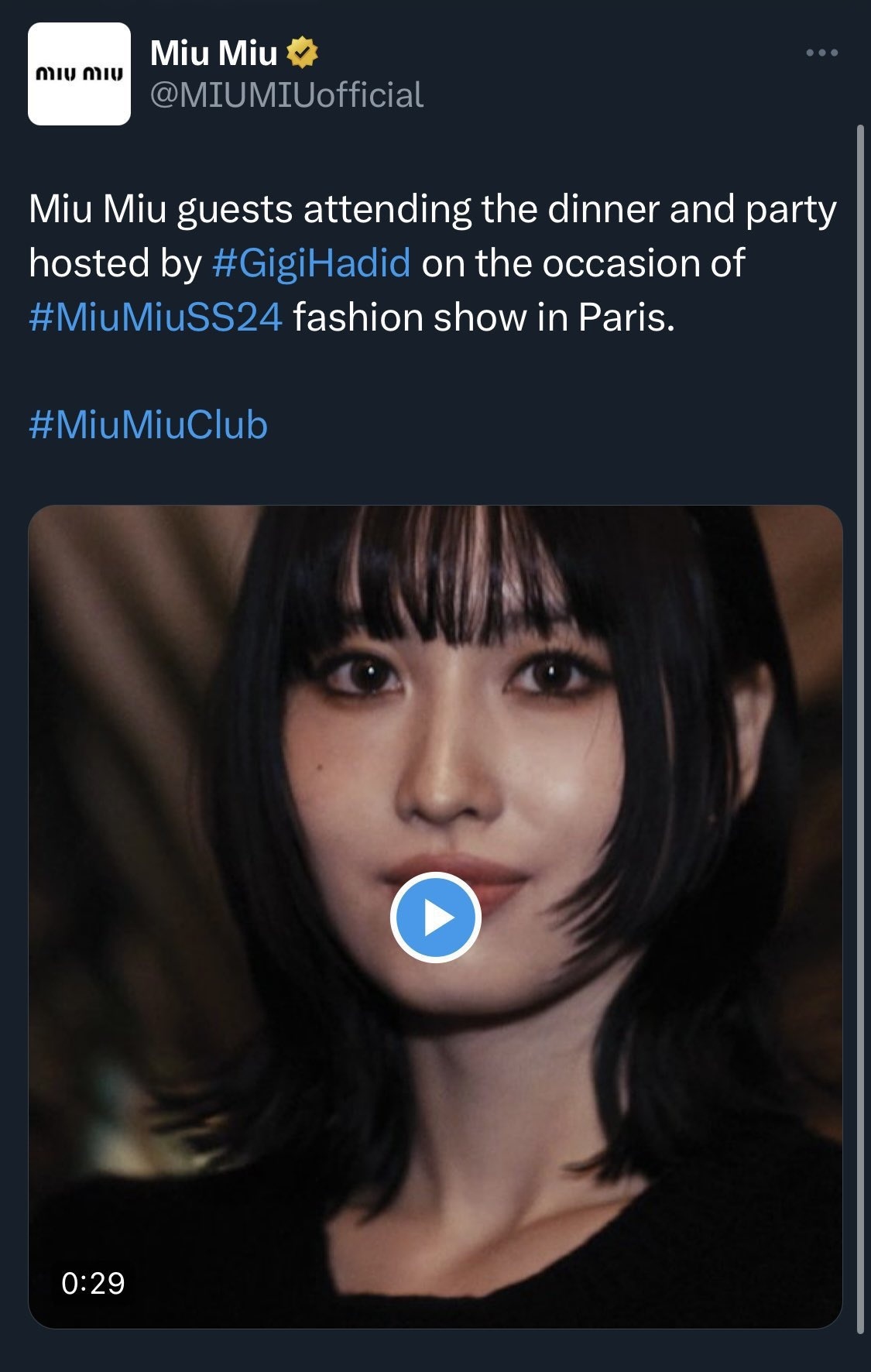 Miu Miu认领嘉宾视频封面 ​​​