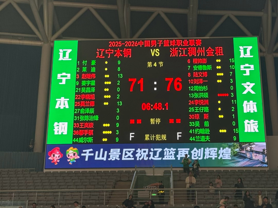 辽宁男篮71-76不敌浙江男篮，大家拼的可以了。辽宁男篮vs浙江男篮