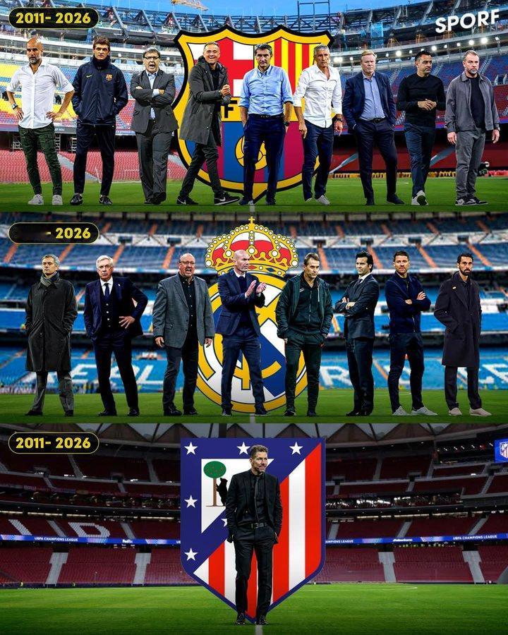 绿茵资讯！
★马竞主帅西蒙尼任期内的皇萨主帅更迭史！
★三个火枪手+一个喜剧人！