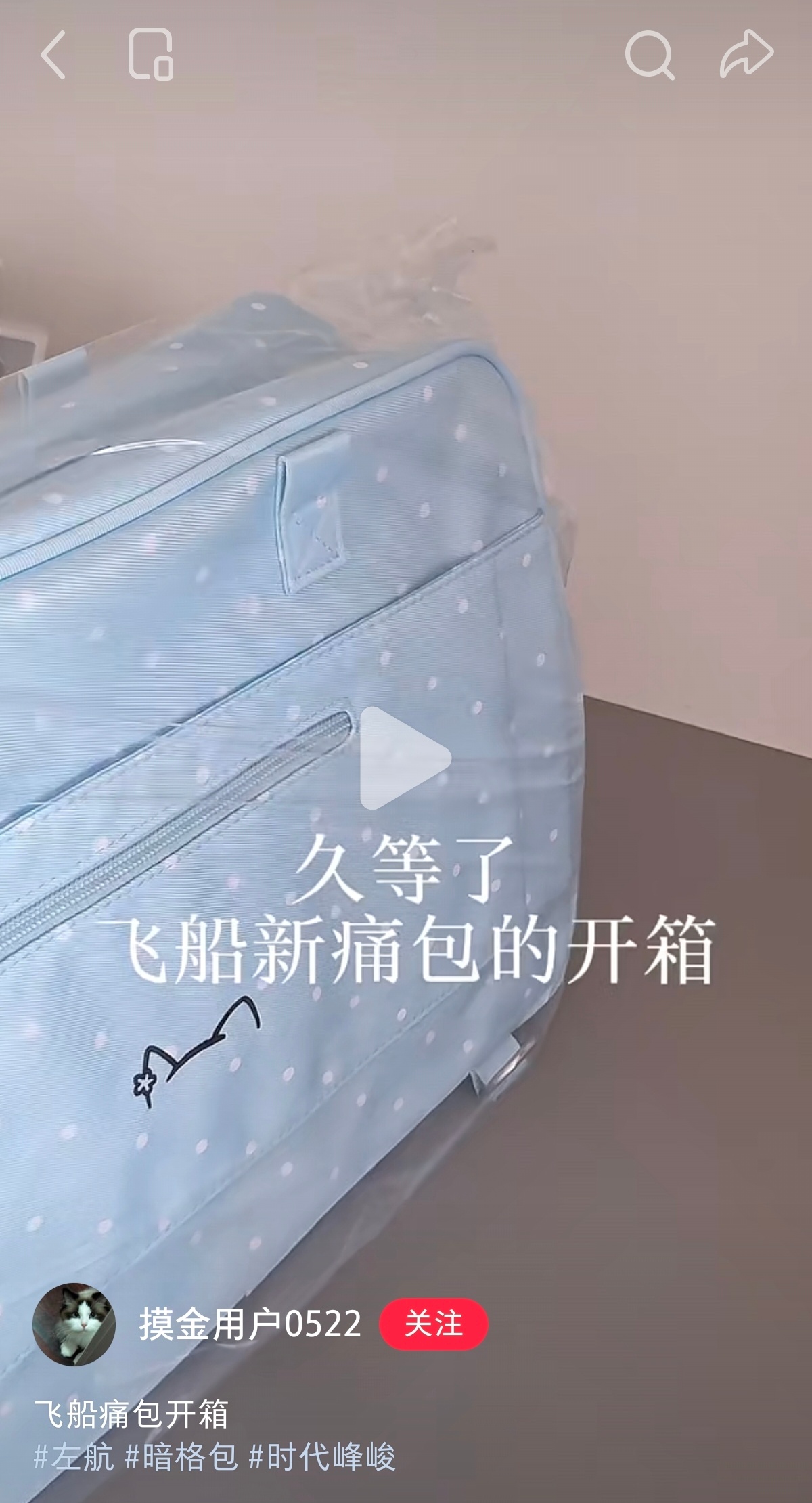 小🍠刷到了痛包开箱，感觉不管谁拍的都比飞船的寄拍好看
