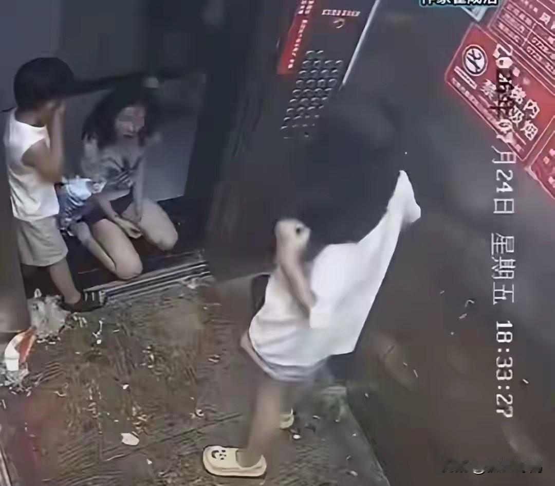 仙桃电梯打人宝妈身份被扒全网社死，多次喊儿子帮忙，警方介入调解

事件起因很简单