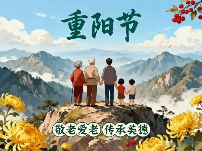 九九重阳，孝在心上。

    秋风一起，菊花开遍山野。那金灿灿的黄，不张扬，却