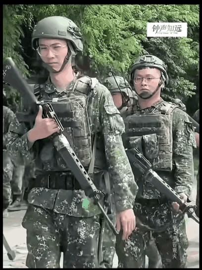 这是台湾的士兵。