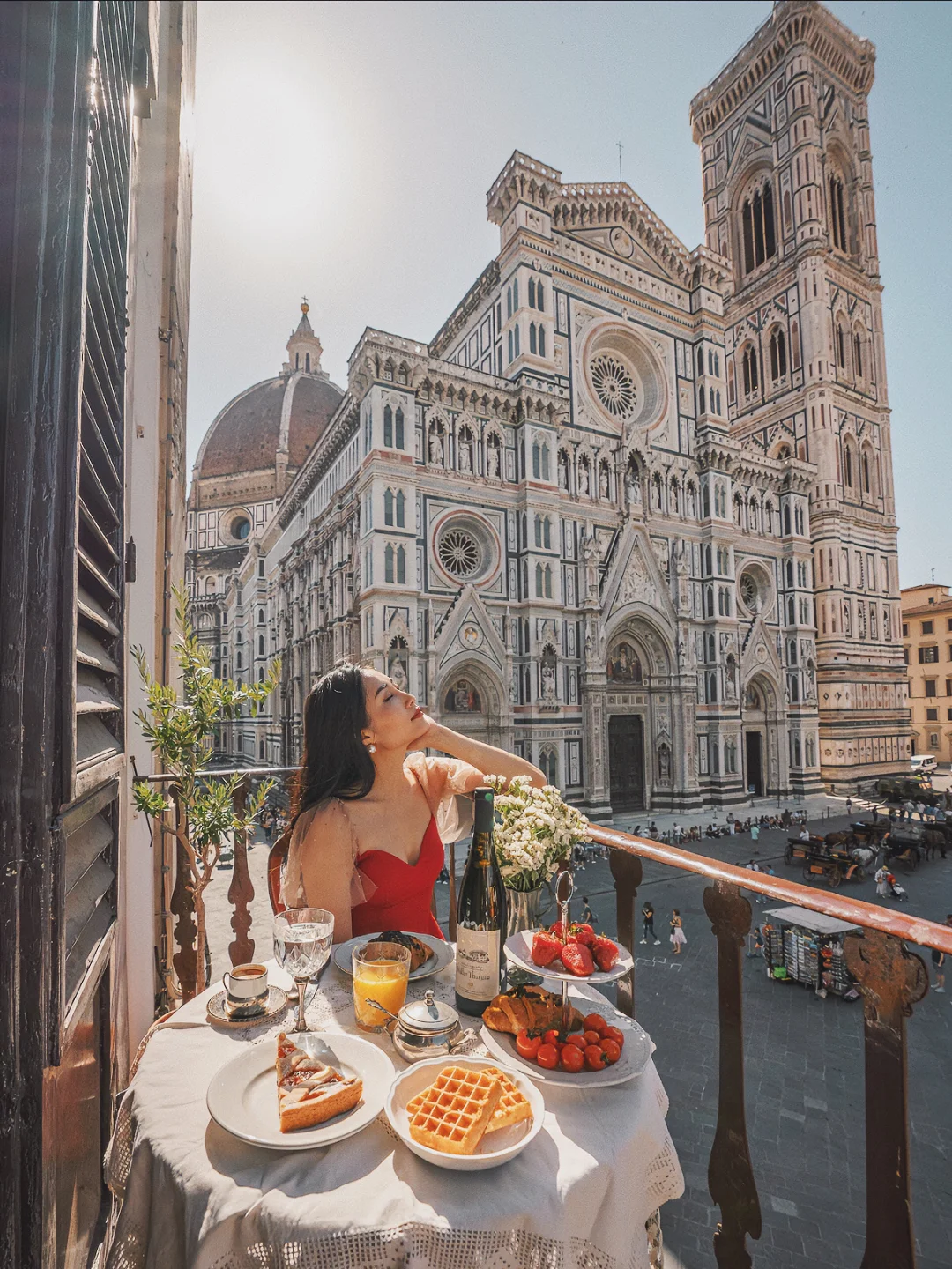 佛罗伦萨🇮🇹这家民宿推窗是圣母百花教堂！